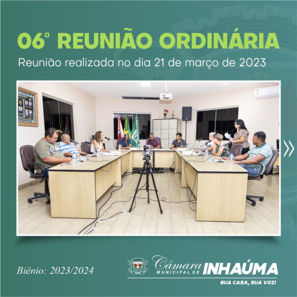 6° Reunião Ordinária de 2023