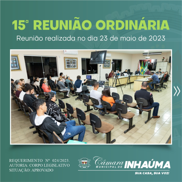 15° Reunião Ordinária de 2023