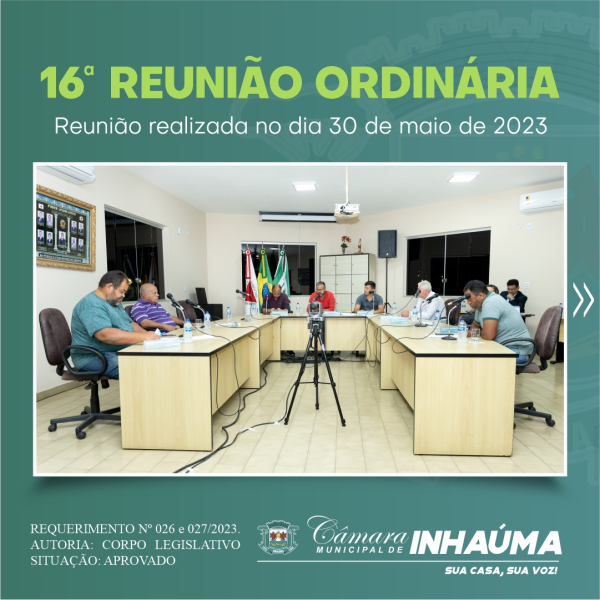 16° Reunião Ordinária de 2023