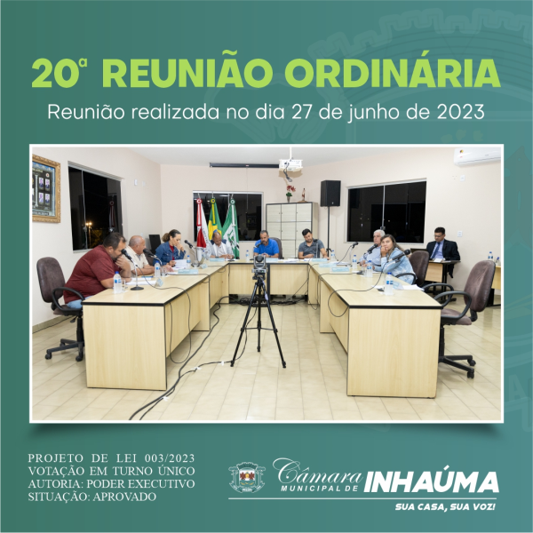 20° Reunião Ordinária de 2023.