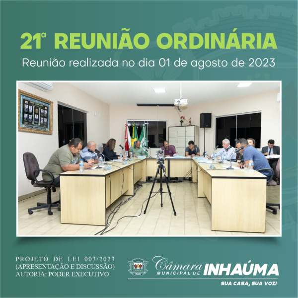 21ª Reunião Ordinária de 2023