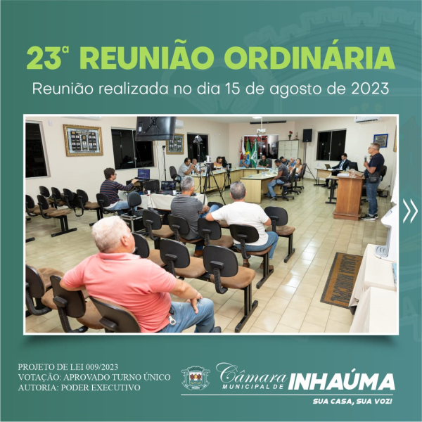 23ª Reunião Ordinária de 2023
