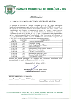 INTIMAÇÃO