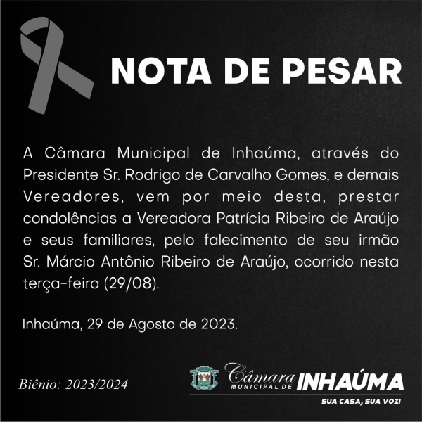 NOTA DE PESAR