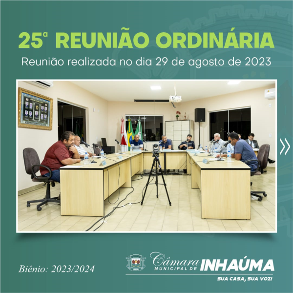 25ª Reunião Ordinária de 2023