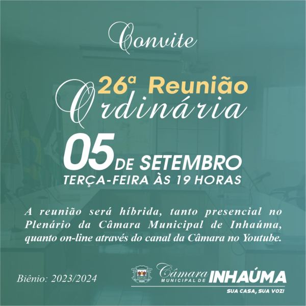 26ª Reunião Ordinária de 2023