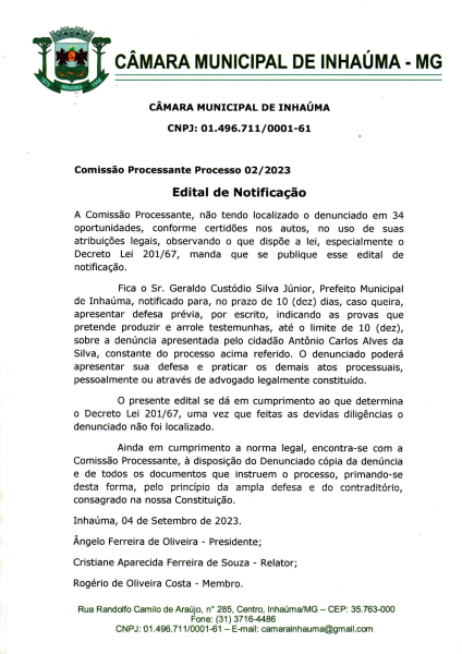 Edital de Notificação 02/2023