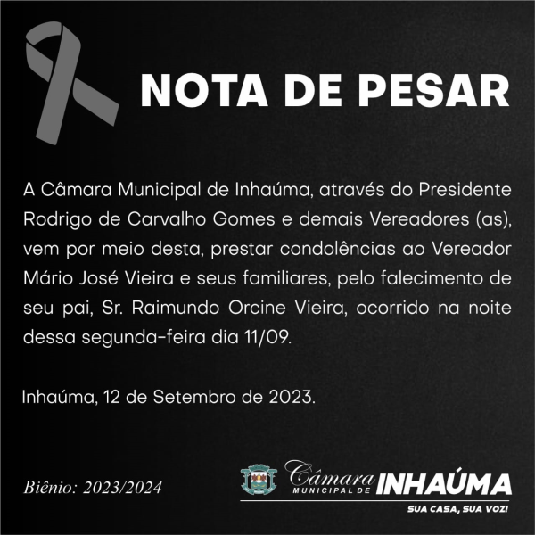 NOTA DE PESAR
