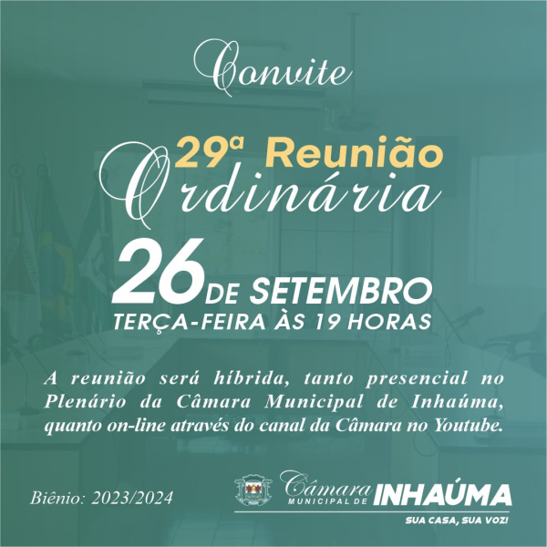 29ª Reunião Ordinária de 2023