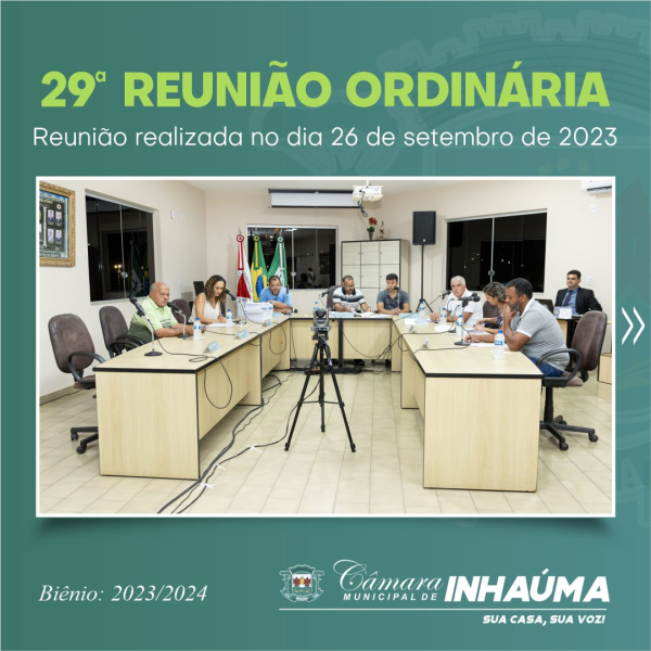 29ª Reunião Ordinária de 2023