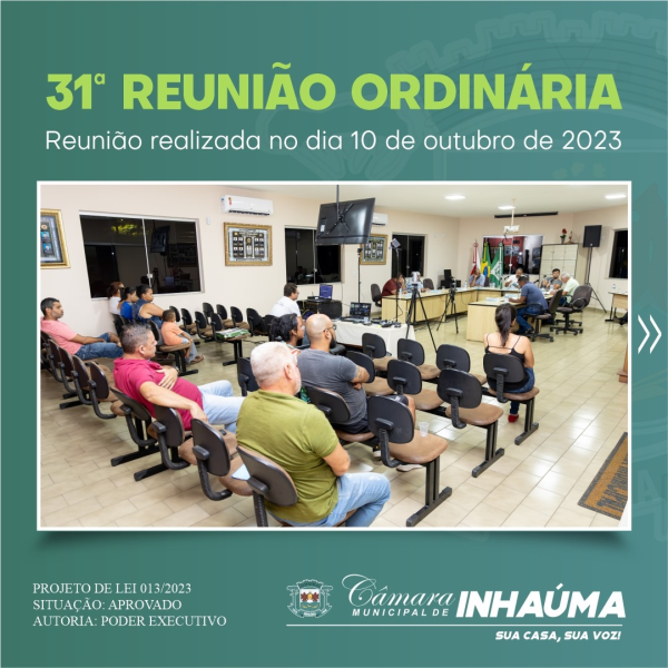 31ª Reunião Ordinária de 2023