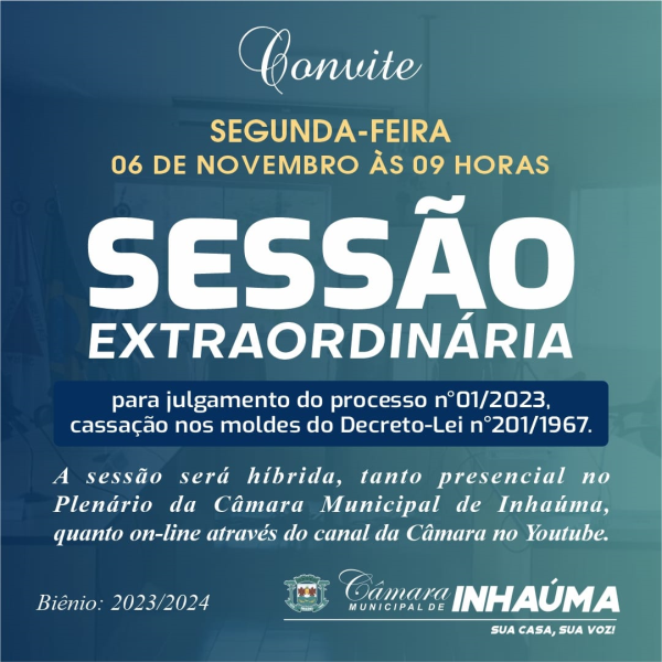 Convite - Sessão Extraordinária