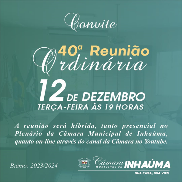 40ª Reunião Ordinária de 2023