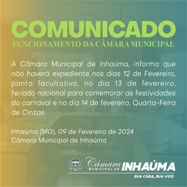 COMUNICADO PONTO FACULTATIVO