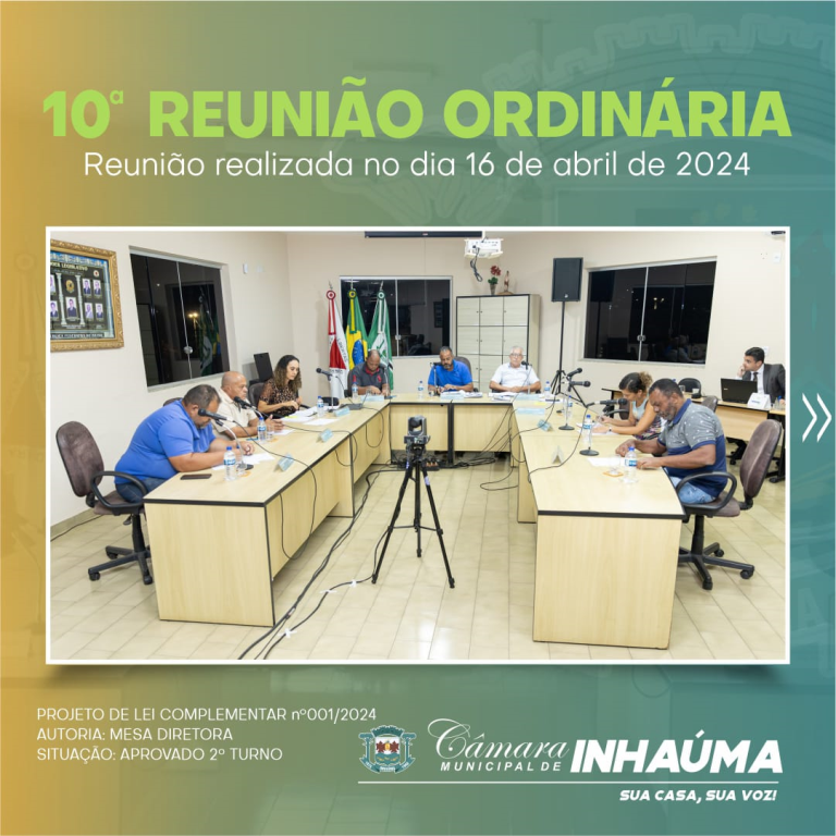 10ª Reunião Ordinária de 2024