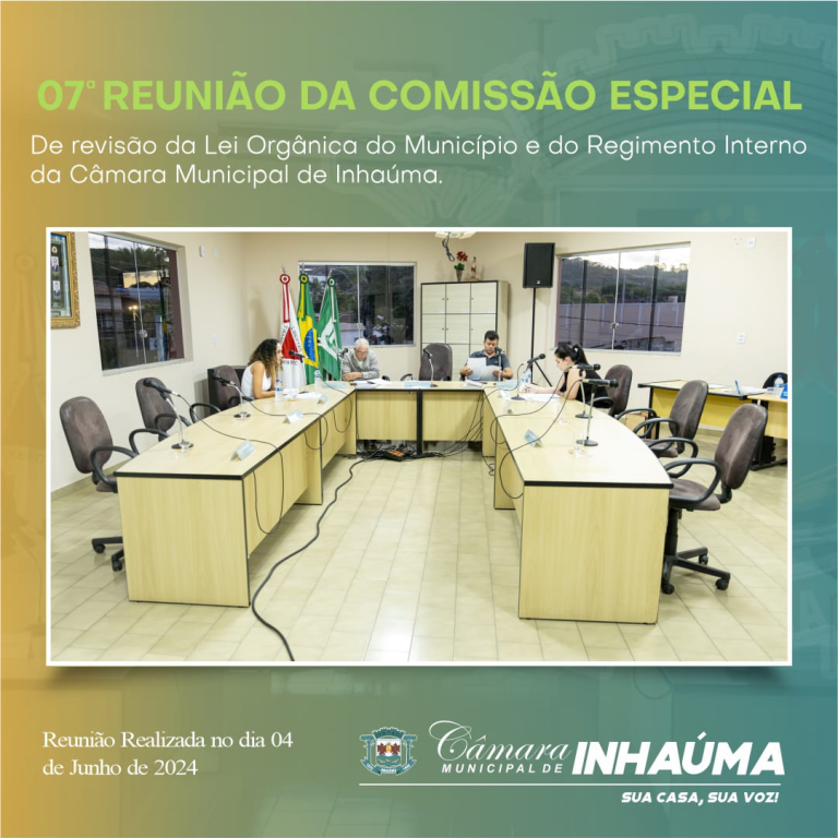 7ª Reunião de Comissão Especial de Revisão da Lei Orgânica do Município e do Regimento Interno