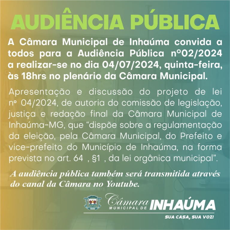 AUDIÊNCIA PÚBLICA 02 2024