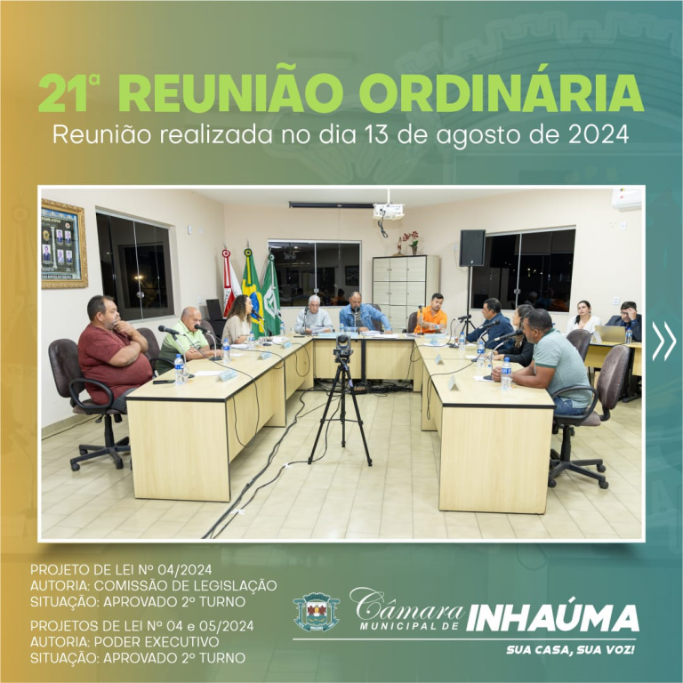 21ª Reunião Ordinária de 2024