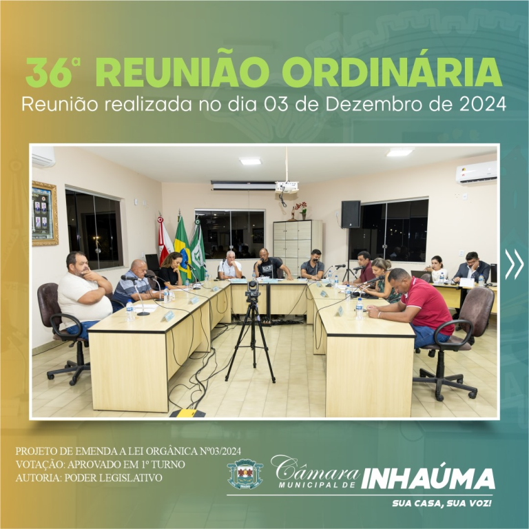 36ª Reunião Ordinária de 2024