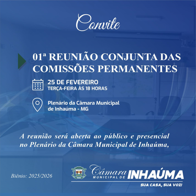 01ª Reunião Conjunta das Comissões Permanentes