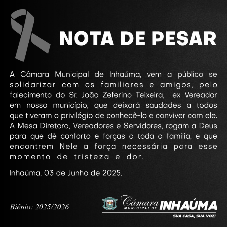 NOTA DE PESAR