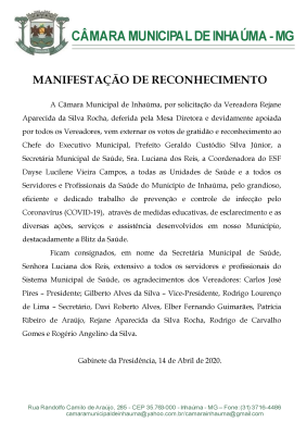 Manifestação de Reconhecimento