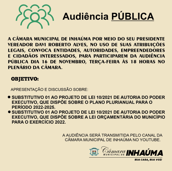 Convite para Audiência Pública